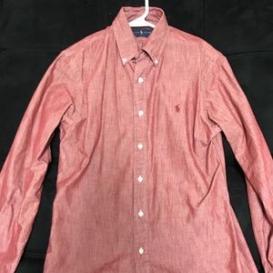 Polo Men’s red/maroon button up shirt
